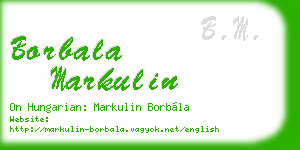 borbala markulin business card